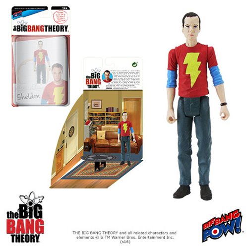 The Big Bang Theory Sheldon in Shazam T-Shirt 3 3/4-Inch Action Figure Series 2